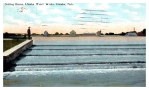 SETTLING BASINS Omaha Water Works OMAHA, Nebraska NE c1911 - Postcard - Picture 1 of 2