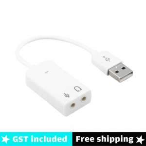 USB 2.0 to 3.5mm mic headphone Jack Stereo Headset 3D Sound Card Audio Adapter - Picture 1 of 5