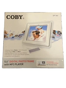 COBY 5.6” Digital Photo Frame with Built-in MP3 Player and Stereo Speakers - Picture 1 of 8