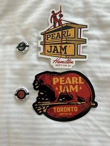 PEARL JAM STICKER & PIN TORONTO & HAMILTON CANADA 9/8/2022 BUTTON - Picture 1 of 6