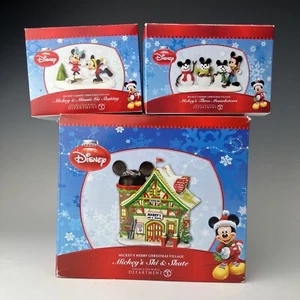 Dept 56 Mickey’s Merry Christmas  Ski Skate, Mouseketeers & Go Skating Set - Picture 1 of 24