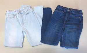 Lot of 2 Pairs of Old Navy Girl's Rockstar & Ballerina Denim Jeans Size 10 - Picture 1 of 15