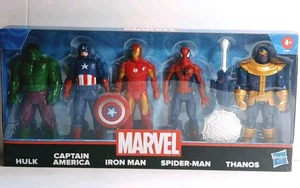 Marvel 5-Pack Action Figures 6" Iron Man Spider Man Hulk Captain America Thanos - Picture 1 of 9