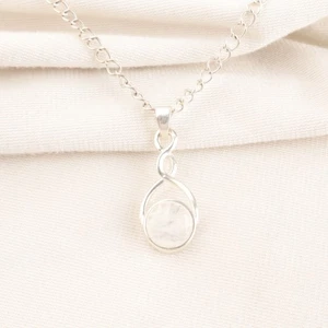 Sterling Silber Regenbogen Mondstein Stein Trendy Thanks Giving Day Anhänger Schmuck - Bild 1 von 6