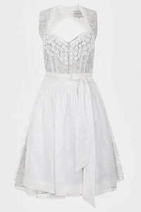 15757 Krüger Dirndl Damen 2-teilig ecru beige Spitze NEU Gr. 42 Hochzeit - Bild 1 von 2