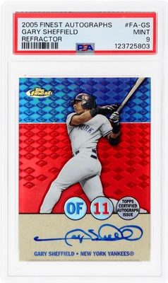 2005 Finest Gary Sheffield Auto Refractor #FA-GS PSA 9 - Image 1 of 2