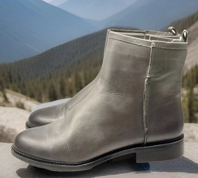 Franco Sarto Hixton Gris Botines Cuero Motociclista Minimalista Mujer’s 10M Foto 1 de 4
