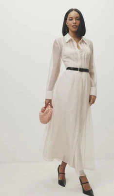 NEW,  Reformation Andria Long sleeve Maxi Shirtdress Size 10 - Image 1 of 2