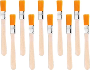 10Pcs 1/2 Inch Flat Paint Brushes Small Wood Brush Inch, Orange  - Picture 1 of 7