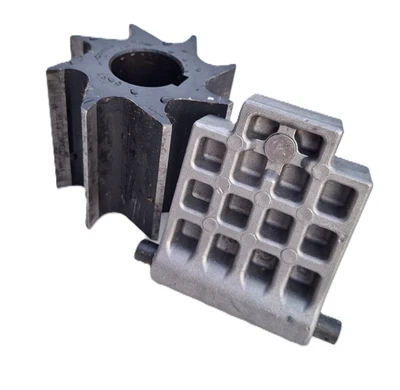 Gegenplatte + Messerwalze passend für Einhell RLH 2540 FB Gartenhäcksler - Bild 1 von 3