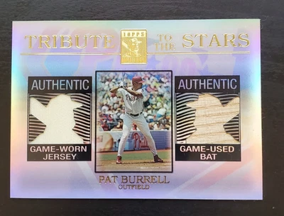 2003 Topps Tribute Pat Burrell Tribute to the Stars Dual Bat/Jersey Relic #TS-PB - Image 1 of 2