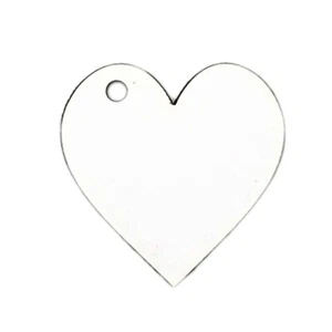 Colgante de corazón de 1,5" en blanco de sublimación | Juego de 20 | Suministros artesanales de arte de cartón duro - Imagen 1 de 4