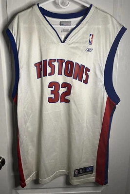 Camiseta deportiva de baloncesto vintage Richard Hamilton #32 Detroit Pistons Reebok NBA XL Foto 1 de 4