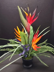 Maceta Artificial Pájaro del Paraíso Decoración de Mesa, Bodas, Centro de Mesa RD - Imagen 1 de 10