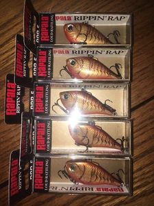 RAPALA RIPPIN RAP 05er---5 DUNKELBRAUNE CRAW FARBIGE ANGELKÖDER - Bild 1 von 1