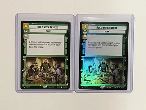 Star Wars Unlimited SHD - Regel mit Respekt #106/262 legendäre Folie/Nichtfolie (2) - Bild 1 von 6