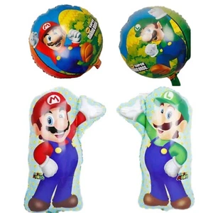 XL SUPER BIG Super Mario Bros 4 Pcs Helium Balloons Birthday Party FAST USA Boy - Picture 1 of 5