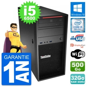 PC Tour Lenovo ThinkStation P310 i5-6500 RAM 32Go Disque 500Go Windows 10 Wifi - Photo 1/7