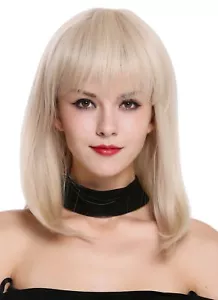Perücke Damenperücke schulterlang glatt Longbob sexy Pony Blond Hellblond DM-01 - Bild 1 von 4