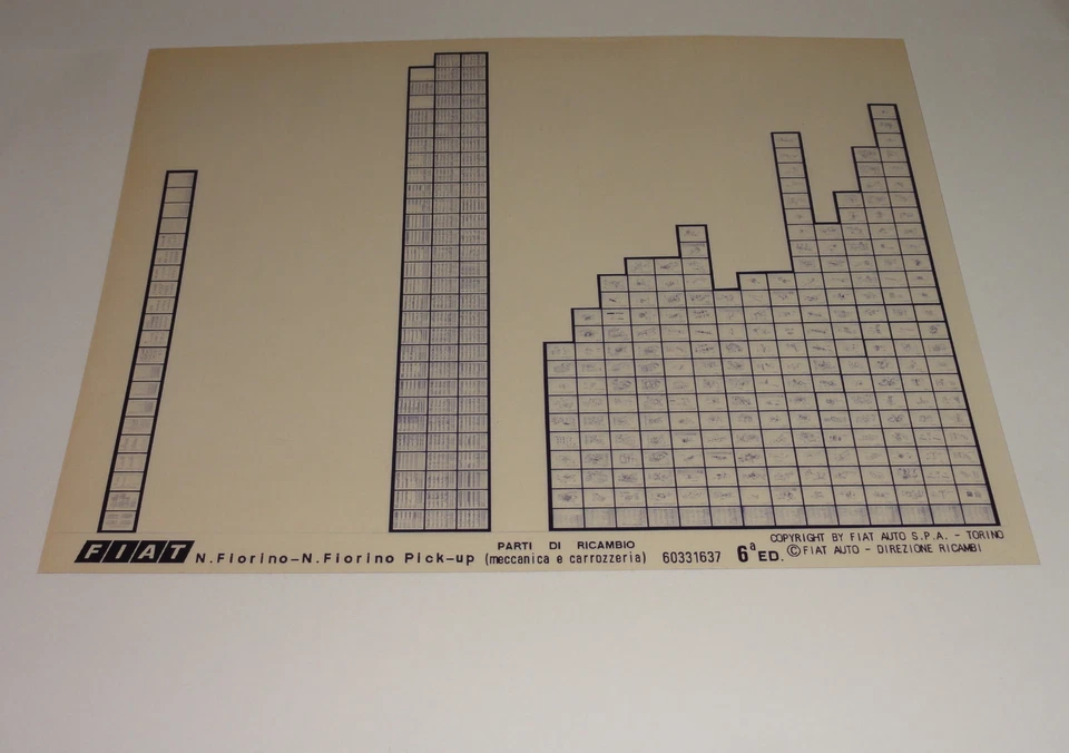 Catalogo Di Ricambi Microfich Fiat N. Fiorino - N. Fiorino Pick-Up 60331637 - Immagine 1 di 1