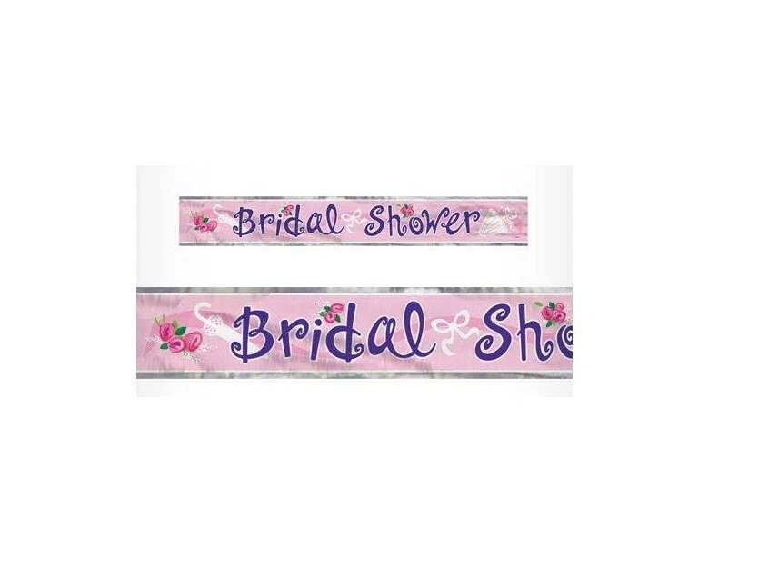 Bridal Shower Foil Banner #90010, 1/pk, 12 foot, Bridal Shower Banner - Image 1 of 1
