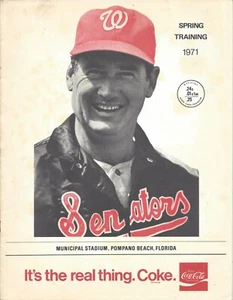 1971 spring training baseball program Atlanta Braves Washington Senators Aaron - Picture 1 of 4
