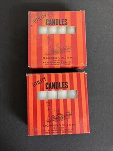 Vintage PENN Box of 12 Sabbath Light Household Utility Candles, 4" 2 Boxes - Picture 1 of 2