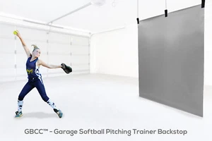 5 x 6  Softball Pitching Backstop - Garage & Basement Training - GBCC™ - GRAY - Picture 1 of 4