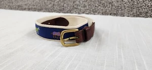 Horse Themed Belt Woven Cloth Belt Brass Buckle Horse Belt Kids Belt - Picture 1 of 8