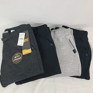 NWT Lee 4 Pack Relaxed Fit Youth Joggers Black & Grey Sz M (10/12) Retail $80 - Picture 1 of 8