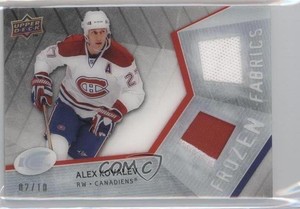 2008 Upper Deck Ice Frozen Fabrics PETG Black Patch/Jersey /10 Alex Kovalev #AK