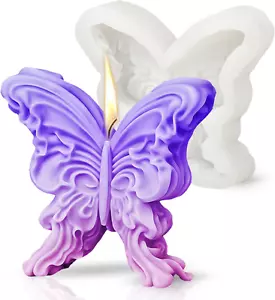 Butterfly Candle Molds for Candle Making Epoxy Resin Insect Silicone Mold 3D Car - Picture 1 of 12