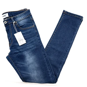 M.Society Men's Size 32X32 Skinny Fit Indigo Jeans Solid Stylish Denim Premium - Picture 1 of 9