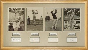 Sarazen, Nelson, Snead, and Hogan Cut Signature Framed - Masters Champs. 38x22" - Picture 1 of 1