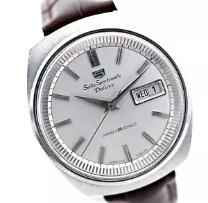 SEIKO 5 SportsMatic 25 js Deluxe Automatic 7619-7020 fondello con delfino 1965 - Picture 1 of 11