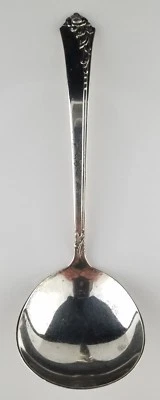 Oneida (Reliquia) Plata Esterlina Gravy Cucharón Demask Rose, 6.25", Sin Mono, 56.8g Foto 1 de 4