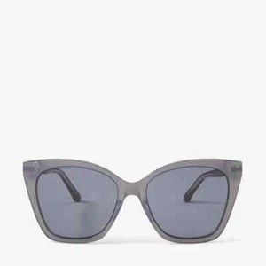 NEW JIMMY CHOO Women's Sunglasses RUA Pearled Grey 56-18-145 w/Case ITALY - Picture 1 of 3