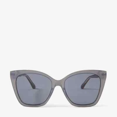 NUEVO JIMMY CHOO Gafas de sol para mujer RUA Gris Perlado 56-18-145 con estuche ITALIA Foto 1 de 3