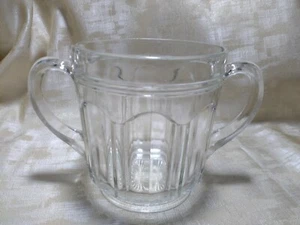 Vintage Anchor Hocking Colonial Double Handled Clear Glass Open Sugar Bowl - Picture 1 of 9