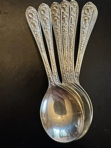 8 Sterling Silver Stieff Corsage Soup Spoons No Monograms - Picture 1 of 6