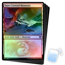 FOIL SNOW-COVERED MOUNTAIN (282) X4 Kaldheim KHM Magic MTG MINT CARD