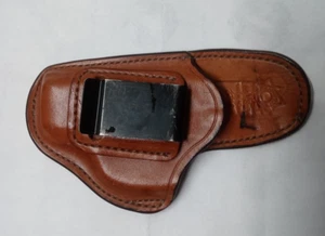 Bianchi leather pistol holster - #100 Sz21 - LH IWB - fit S&W CSX great - Picture 1 of 3
