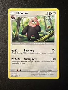 Bewear 112/149 seltene Pokemon TCG Karte Sonne & Mond Basis Neuwertig - Bild 1 von 3
