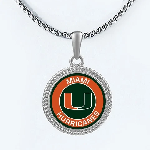 Spec. Miami Hurricanes Mens Womens 20" Lnk Chain Pendant Necklace w Gift Pkg D22 Cover