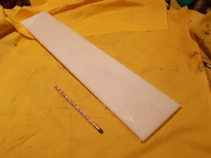 WHITE HDPE BAR polyethylene sheet machinable plastic stock 3/8" x 4" x 24" LONG - Picture 1 of 2
