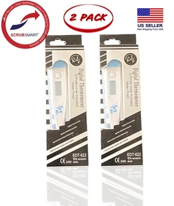 2 NEW Digital Thermometers Mercury Free- Free Fast Ship US seller - 2 Pack - Picture 1 of 2
