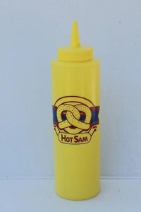 Vintage NOS 1990s Defunct Hot Sam Pretzels 🥨 Mustard Bottle Stranger Things Netflix - Bild 1 von 4