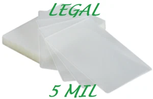 300 Legal 5 Mil Laminating Pouches Sleeves 9 x 14-1/2 Gloss, EXTRA CLEAR - Picture 1 of 1