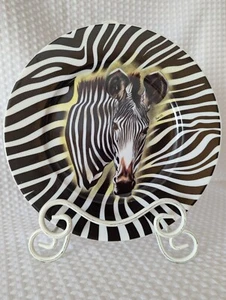 de Limoges Dinner Plate 10” Veritable Porcelain Signed Fiorilli Zebra - Picture 1 of 5