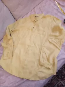 NICE MASSIMO DUTTI LADIES SIZE L,GOLDEN SILK BLEND LONG SLEEVED SHIRT,VGC - Picture 1 of 8